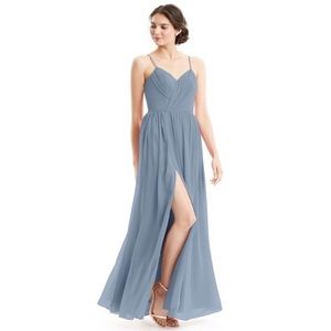 AZAZIE dusty blue bridesmaid dress